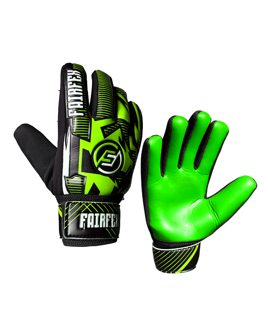 Football Goalkeeper Gloves (Size 7 - Green)