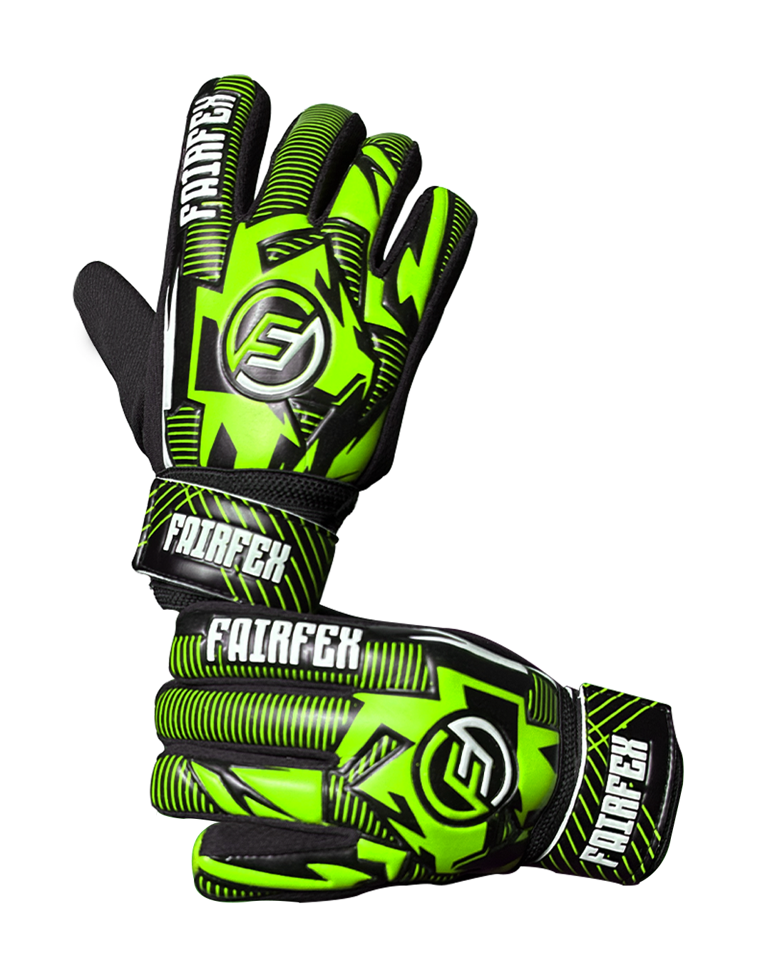 Football Goalkeeper Gloves (Size 7 - Green)