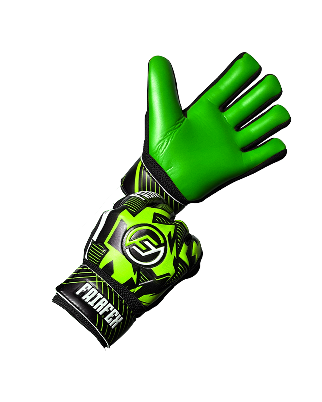 Football Goalkeeper Gloves (Size 7 - Green)