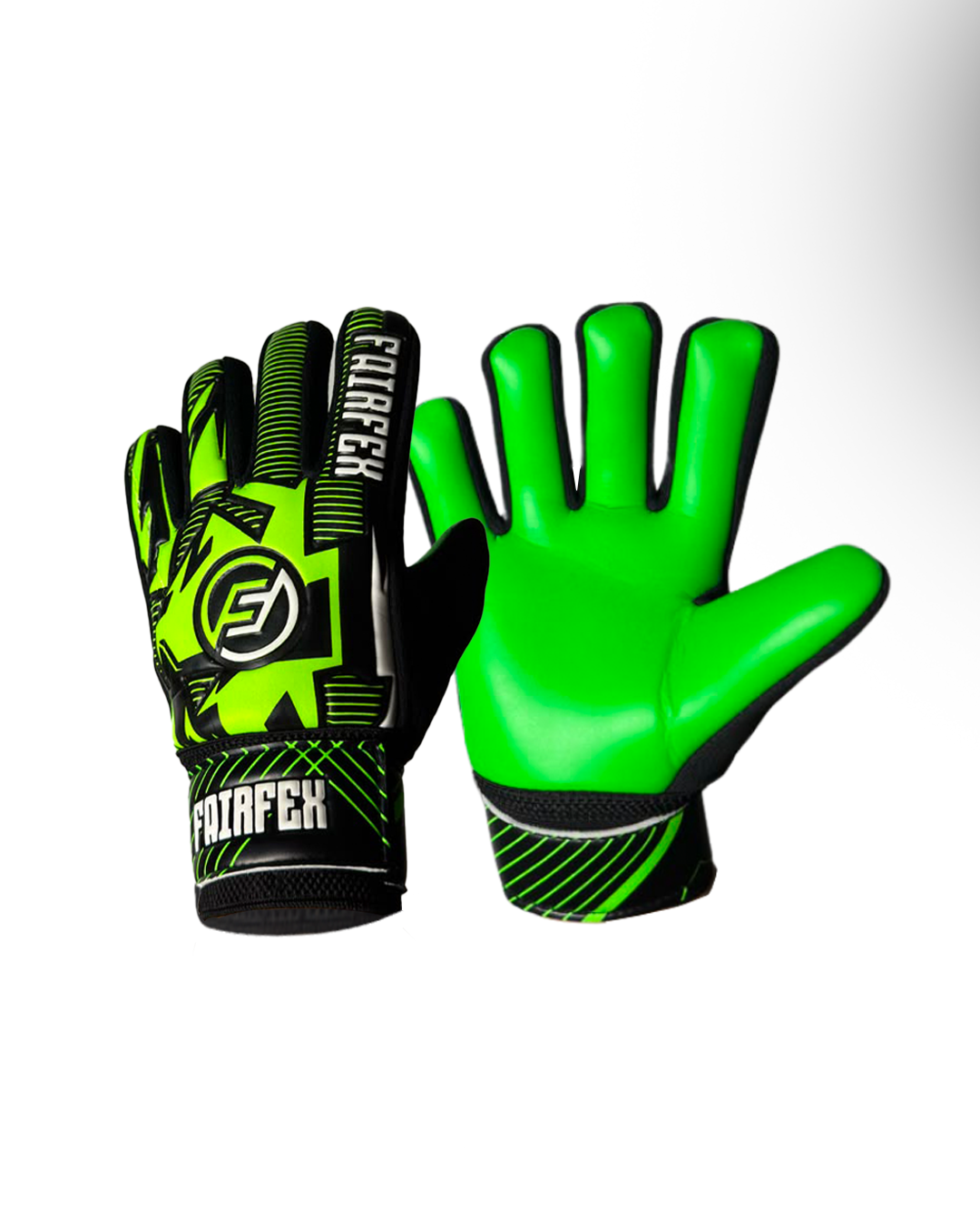 Football Goalkeeper Gloves (Size 7 - Green)
