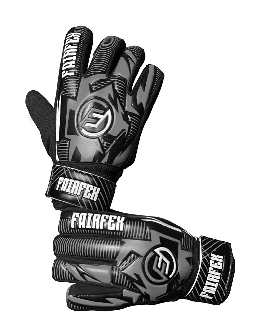 Football Goalkeeper Gloves (Size 6 - Gray)