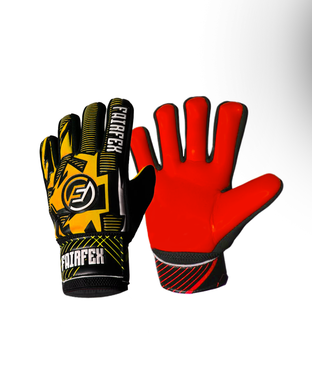 Football Goalkeeper Gloves (Size 5 - Orange)