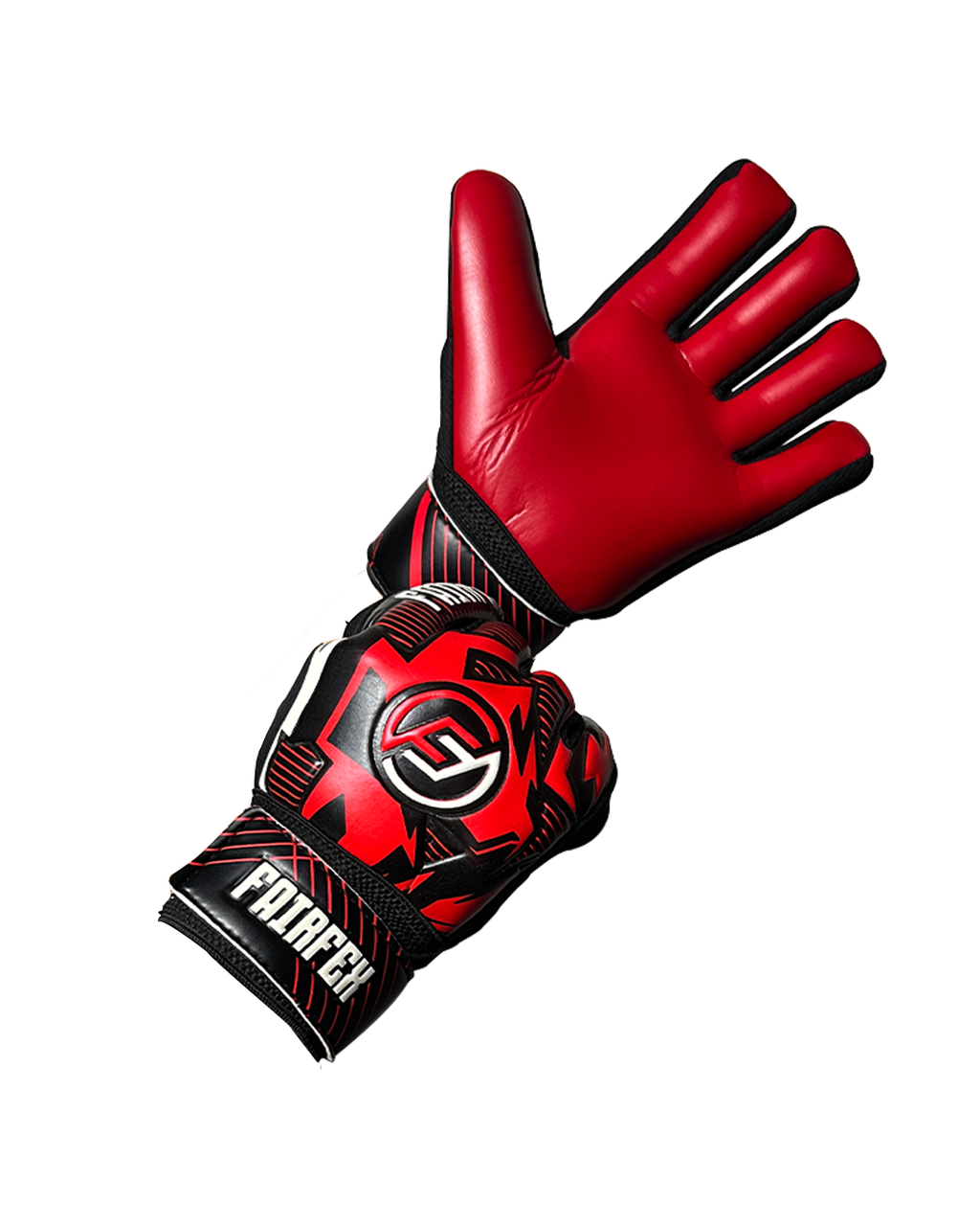 Football Goalkeeper Gloves (Size 8 - Red)