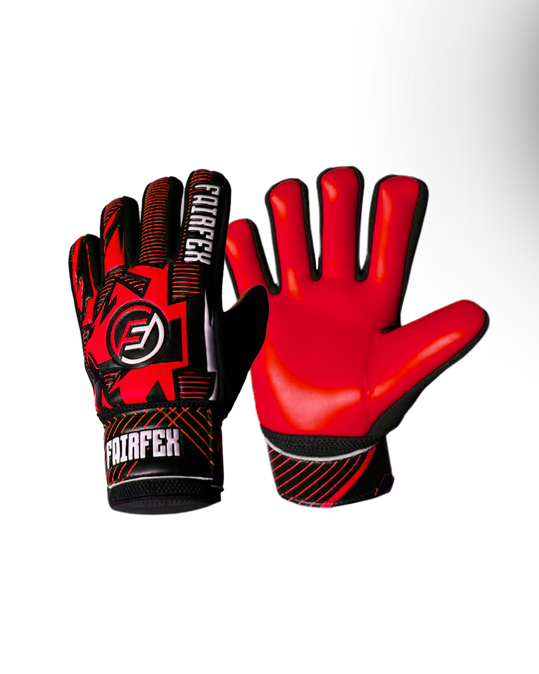 Football Goalkeeper Gloves (Size 8 - Red)
