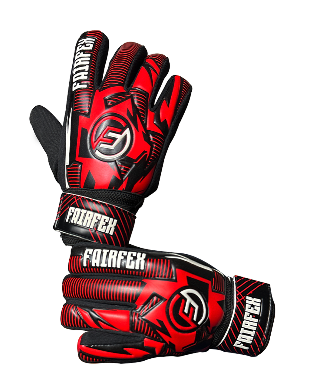 Football Goalkeeper Gloves (Size 8 - Red)