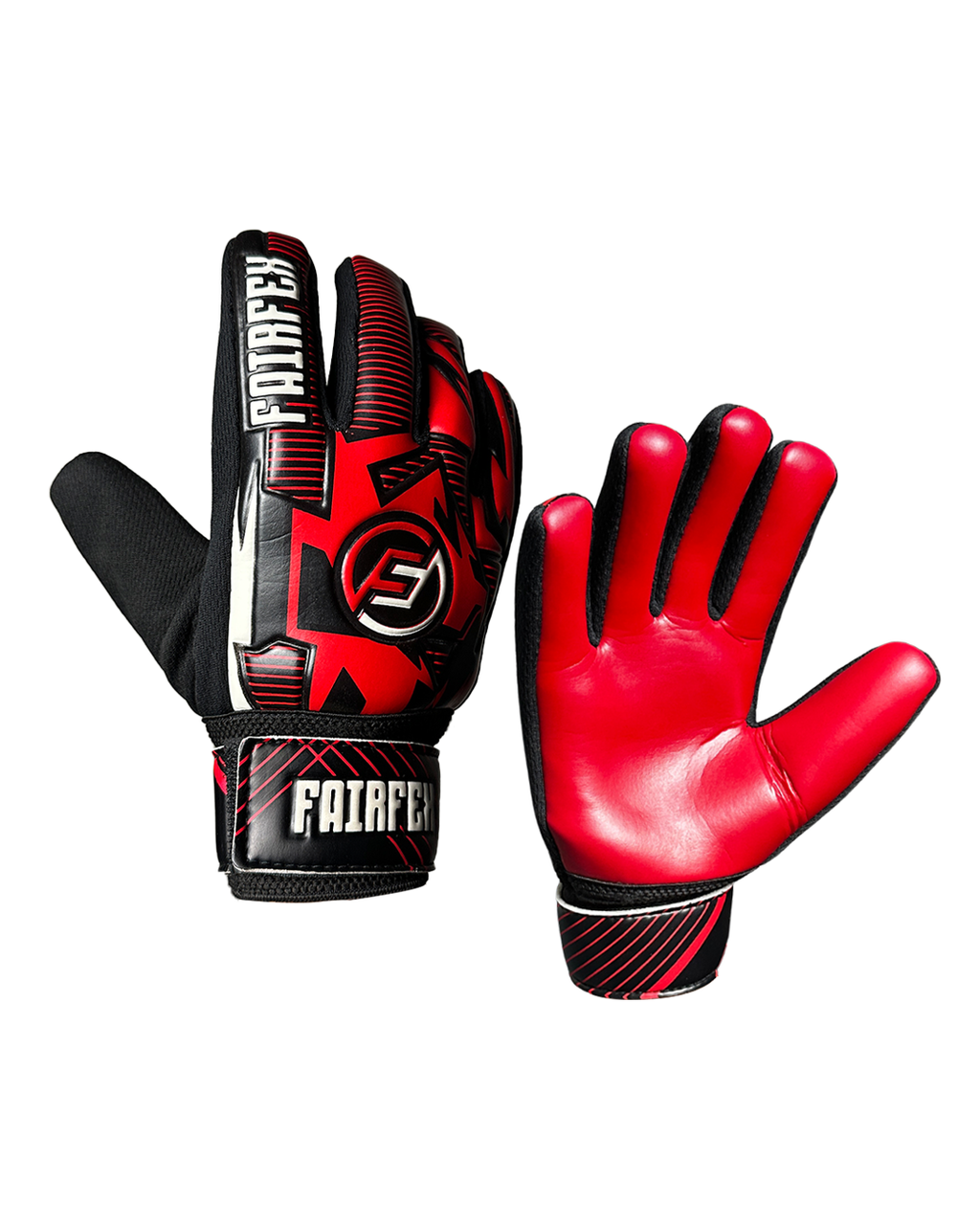 Football Goalkeeper Gloves (Size 8 - Red)