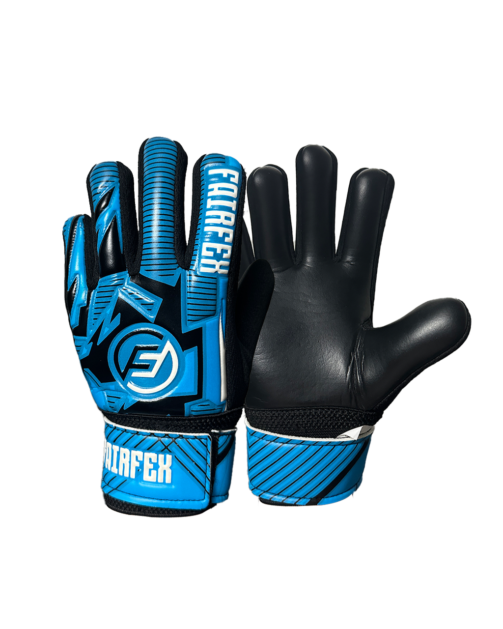 Football Goalkeeper Gloves (Size 4 - Blue)