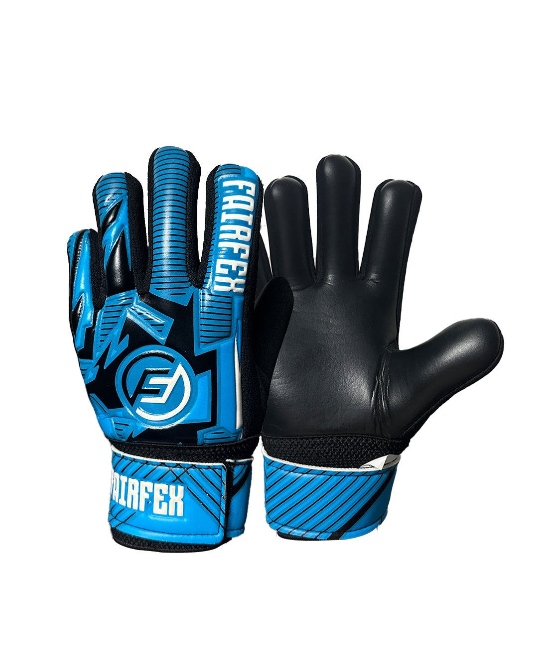 Football Goalkeeper Gloves (Size 4 - Blue)