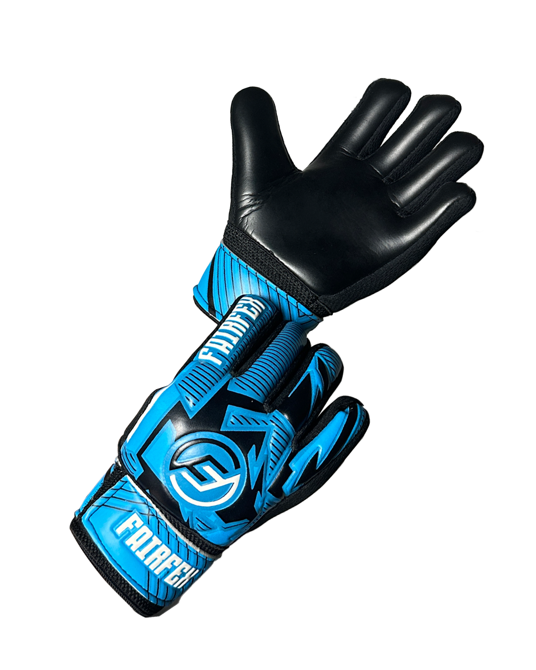 Football Goalkeeper Gloves (Size 4 - Blue)